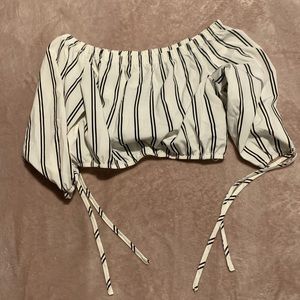 Black and white crop top